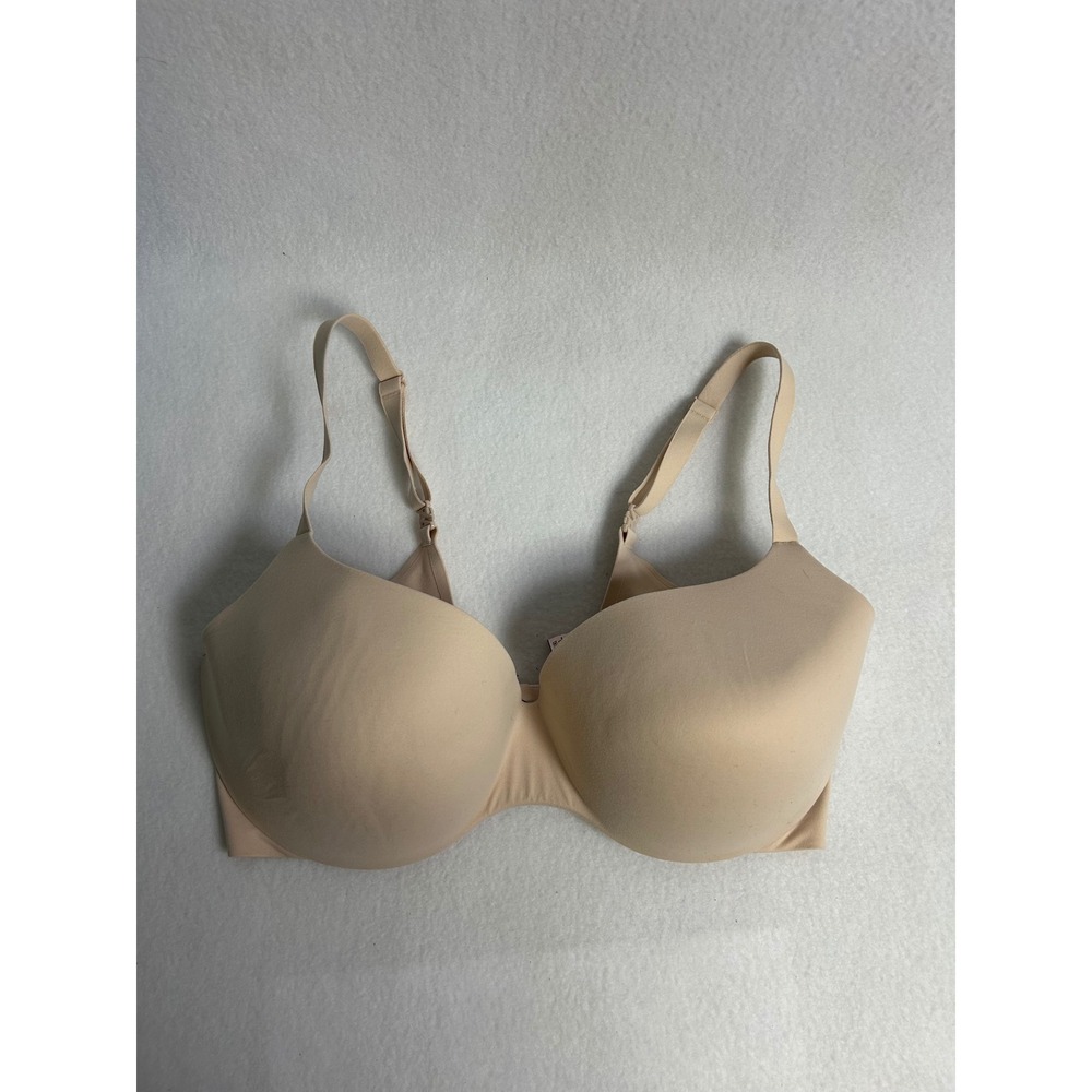 Minimalist Victoria's Secret Womens 34DDD Beige Lined Demi Underwire T-Shirt Bra